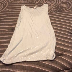 Light blue sequin tank